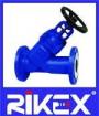 Marine DIN PN25 Cast Steel Y Type Globe Valve